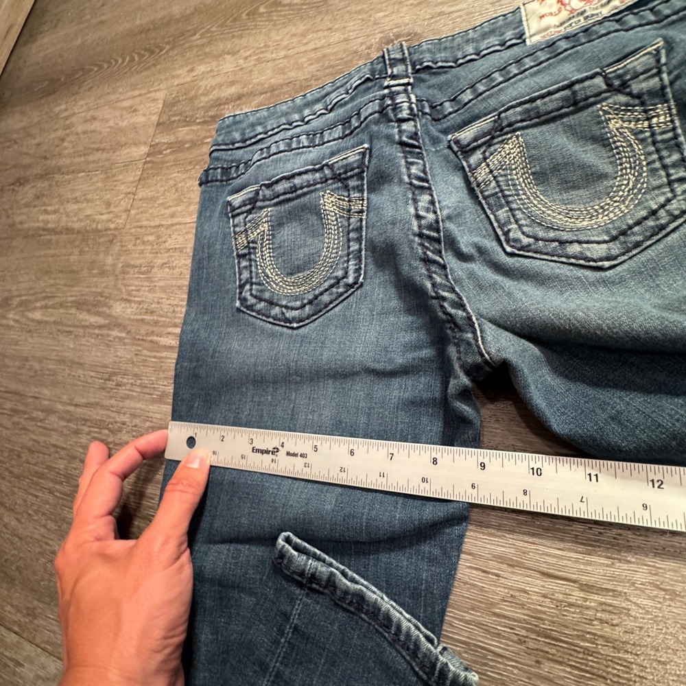 True Religion Super Skinny Jeans Women 28 Blue Cotton Big T Y2K Streetwear 28x29 - Picture 11 of 14